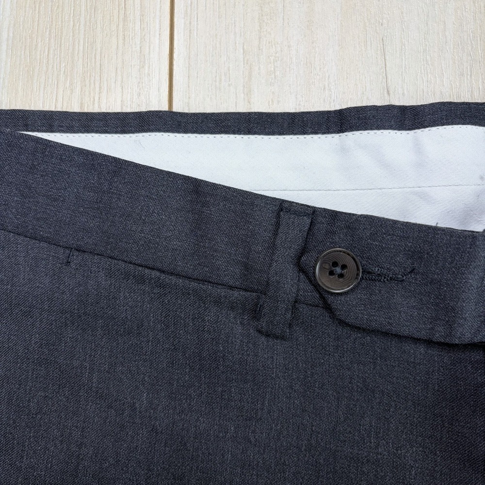 Ermenegildo Zegna Gray Twill Wool Suit Dress Pants Mens 33x31 Trousers - Picture 5 of 16